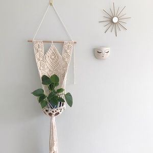Macrame Planter Wall Hanging  "Rise"